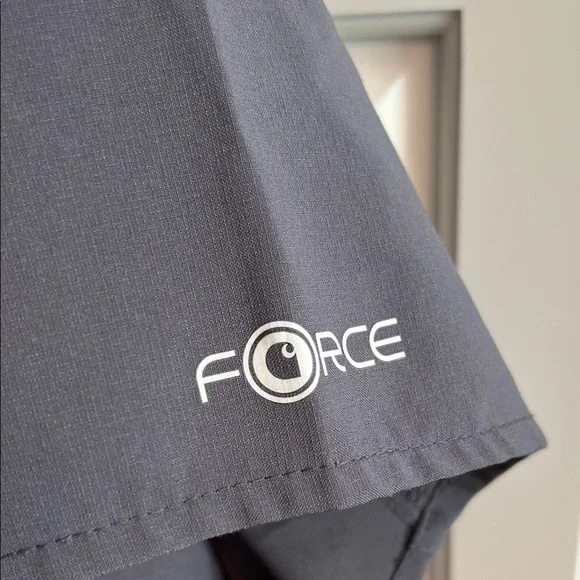 Carhartt womens Charcoal large Carhartt  force scrub top - Picture 6 of 6